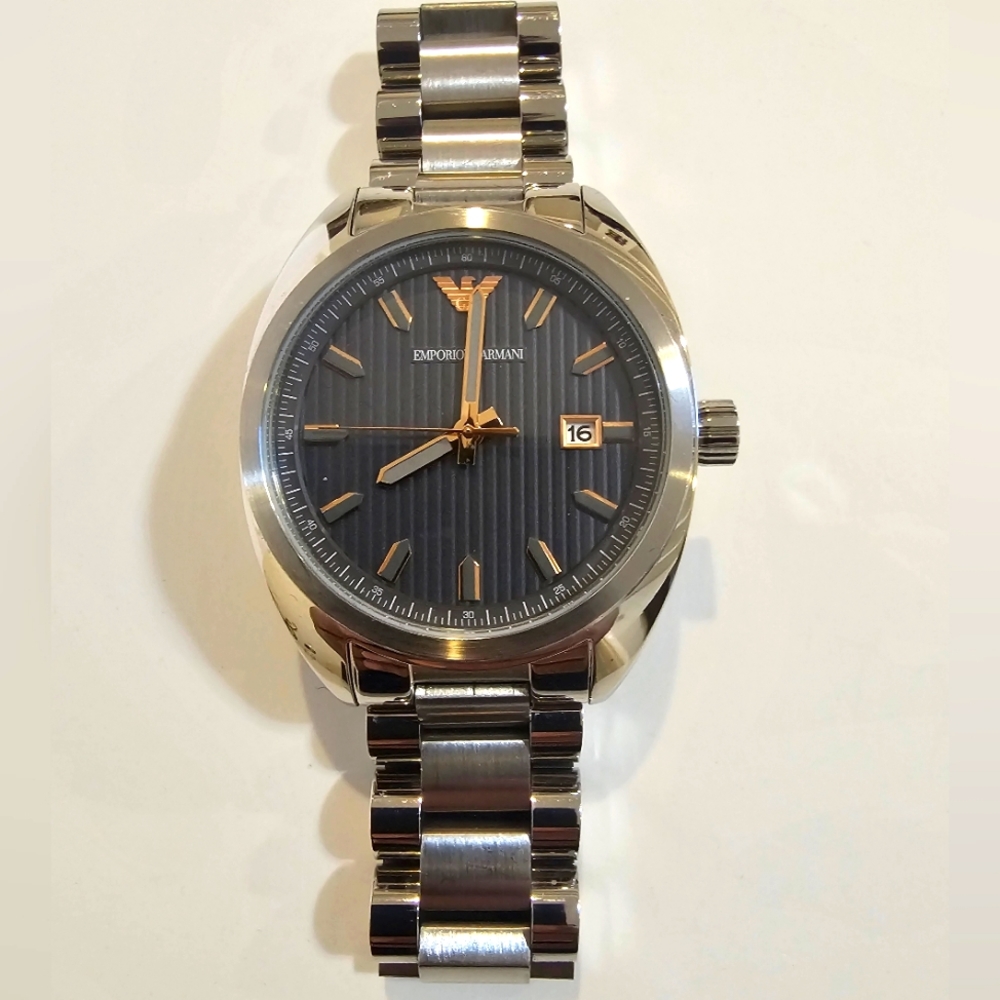 Men's Emporio Armani Watch with Stainless Steel Bracelet.